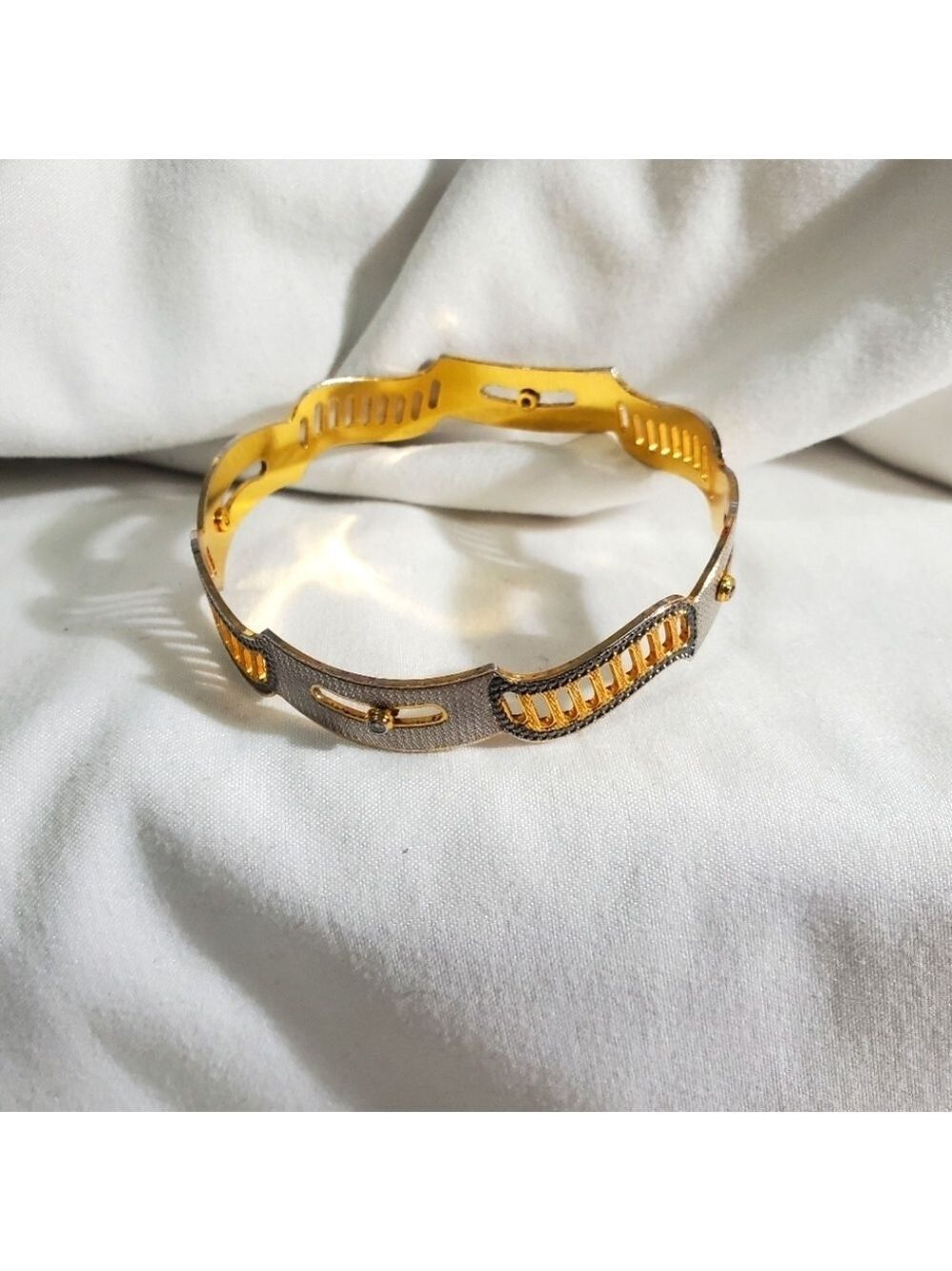 Bangle BRACELET FAUX TRICOLOR GOLD FASHION